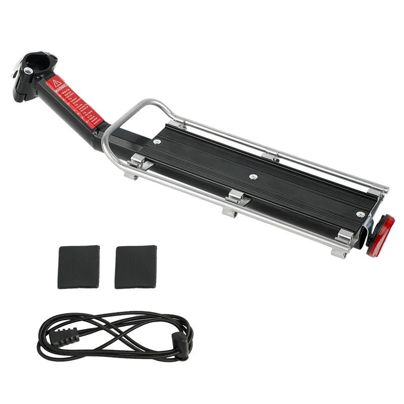 Deemount Bicycle Luggage Carrier &ndash; Adjustable Alloy Rack with 9kg Load Capacity RCK043 / CHINA