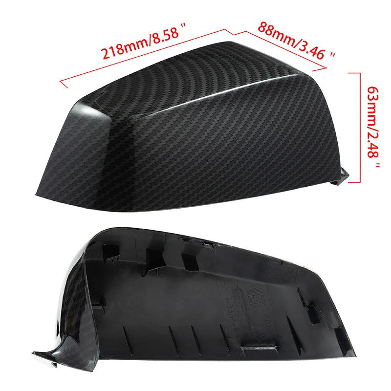 BMW 5 Serisi GT F07 için Ön Sağ Kapı Ayna Kapağı Karbon Desenli Plastik Dış Değiştirme