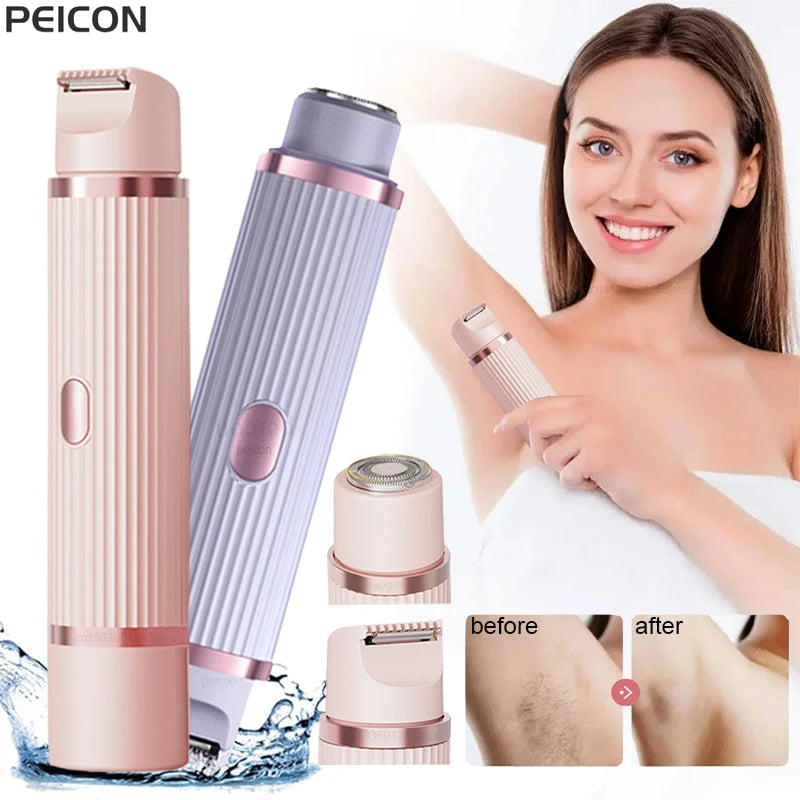 2-in-1 Women's Electric Shaver and Epilator for Body, Legs, Face, Bikini