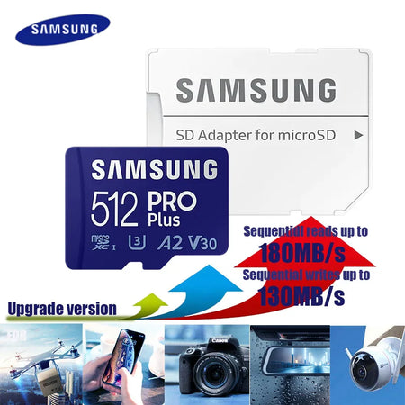 SAMSUNG EVO Plus Memory Card &ndash; High Speed Performance for All Devices 512GB U3 R180MBs