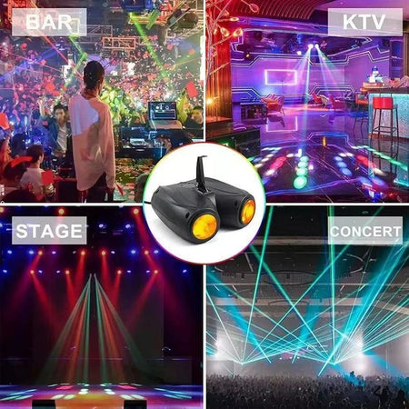 Stage DJ Light Double Headed Airship - 128 RGBW LEDs