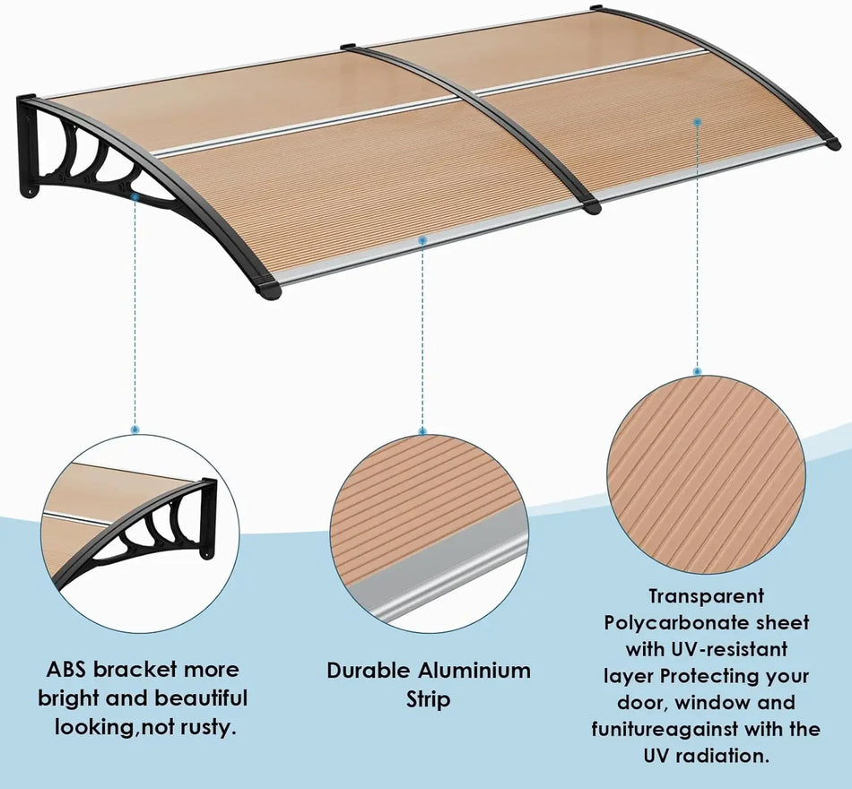 Уличный оконный навес из поликарбоната для крыши передней двери