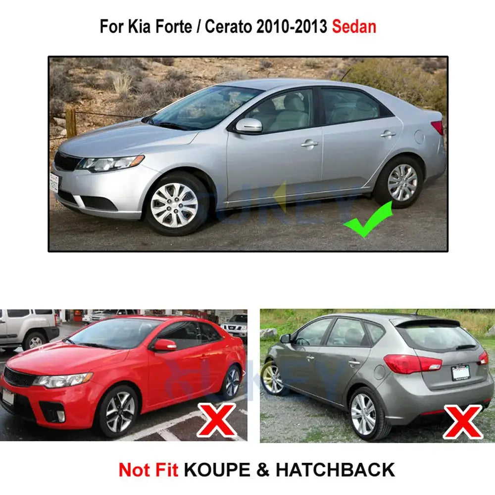 Set Molded Car Mud Flaps For Kia Forte / Cerato 2009-2013 Mudflaps Splash Guards Mud Flap Mudguards 2010 2011 2012 Accessories by InterCyprus Trading Ltd