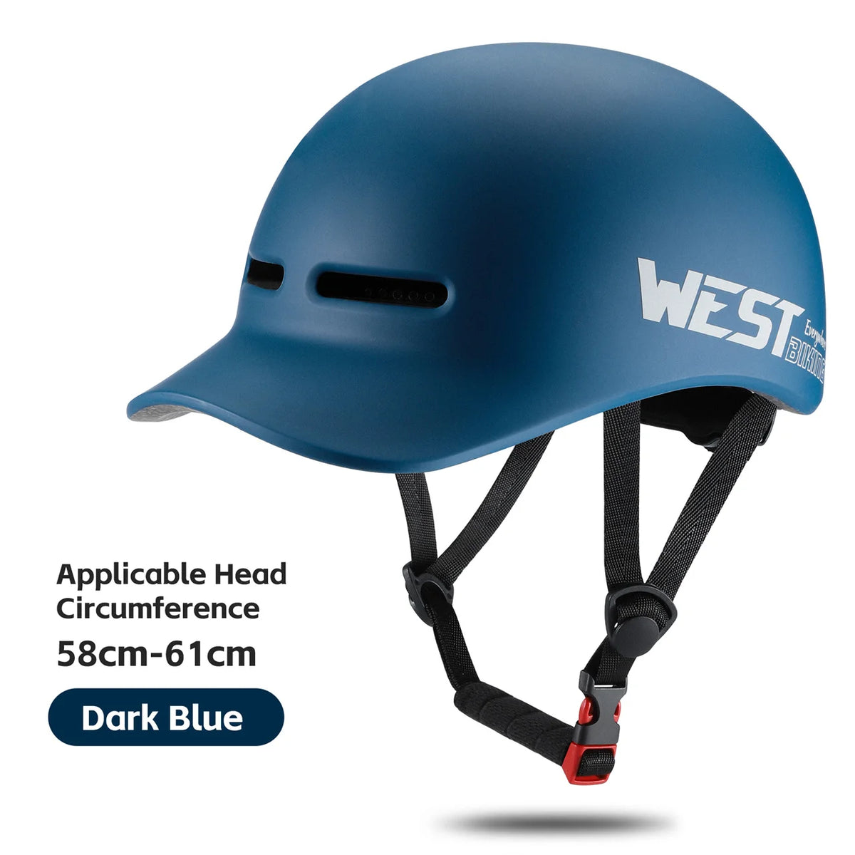 CE Certified Ultralight Bicycle Helmet for Safe Outdoor Sports Dark Blue / 58-61cm