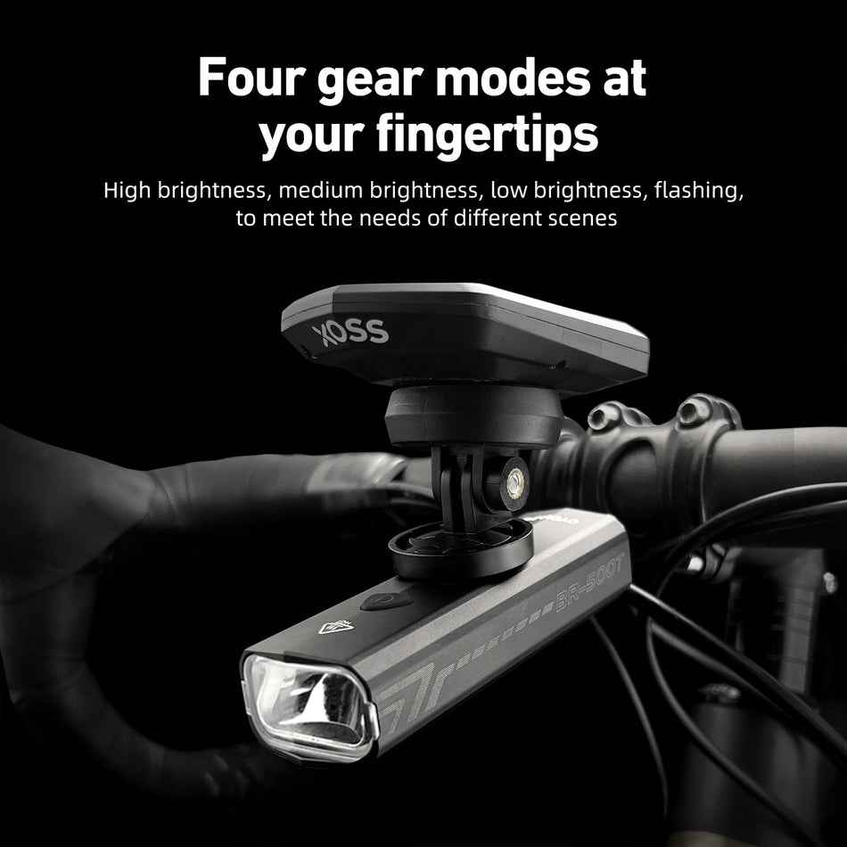 Luz Delantera Para Bicicleta 500LM Con Carga Tipo-C, 2000mAh, Impermeable IPX6, Lámpara De Carretera MTB De Aleación De Aluminio