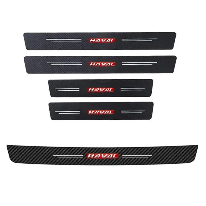 Haval Car Door Sill Protector Carbon Fiber Anti Scratch 5pcs