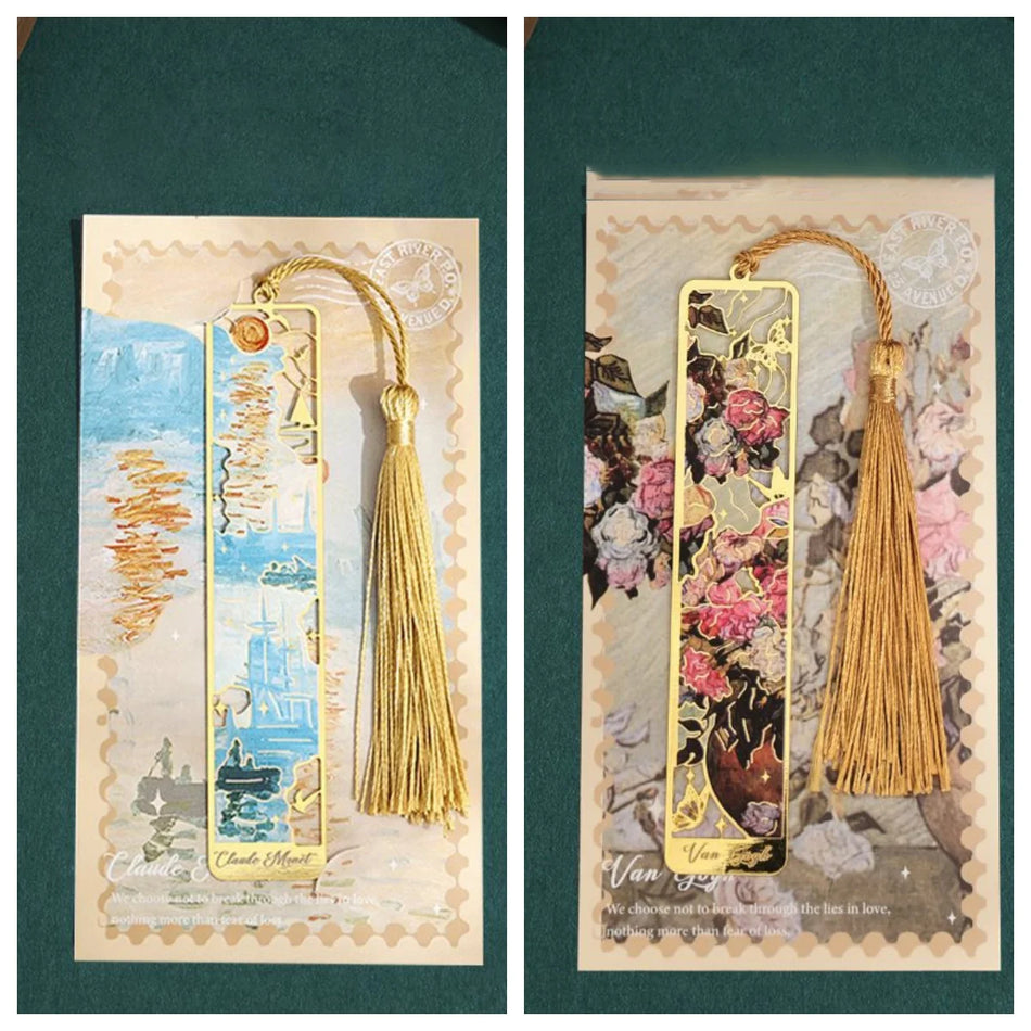 Exquisite Cypress Rose Metal Bookmark