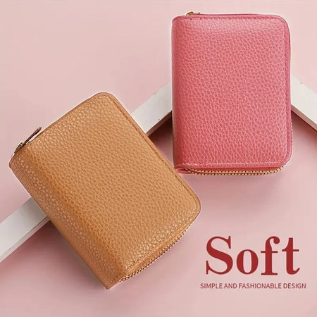 Women's Stylish Double Zipper Wallet with Large Capacity Coin Purse