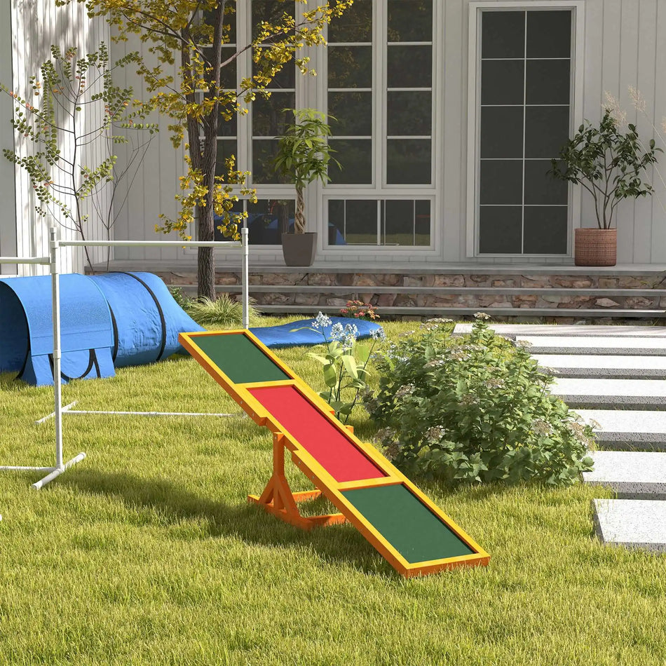 Hållbar Furu Hund Agility Gungbräda 180cm för Träning