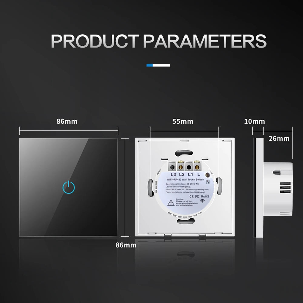 BONDA Smart Switch with Alexa &amp; Google Home Control - No Neutral Required