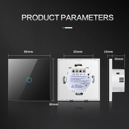 BONDA Smart Switch with Alexa &amp; Google Home Control - No Neutral Required