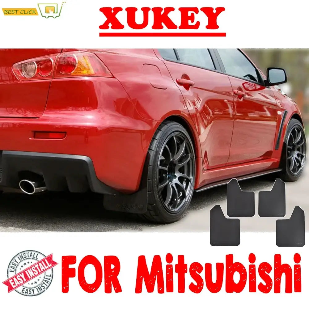 For Mitsubishi Lancer Outlander Sport Evolution EVO X IX Mirage Strada Triton G-Wagon Mud Flaps Mudflap Splash Guards Mudguards by InterCyprus Trading Ltd