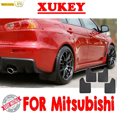 For Mitsubishi Lancer Outlander Sport Evolution EVO X IX Mirage Strada Triton G-Wagon Mud Flaps Mudflap Splash Guards Mudguards by InterCyprus Trading Ltd