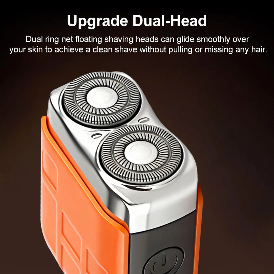 Portable USB Rechargeable Electric Shaver for Men, Mini Beard Trimmer