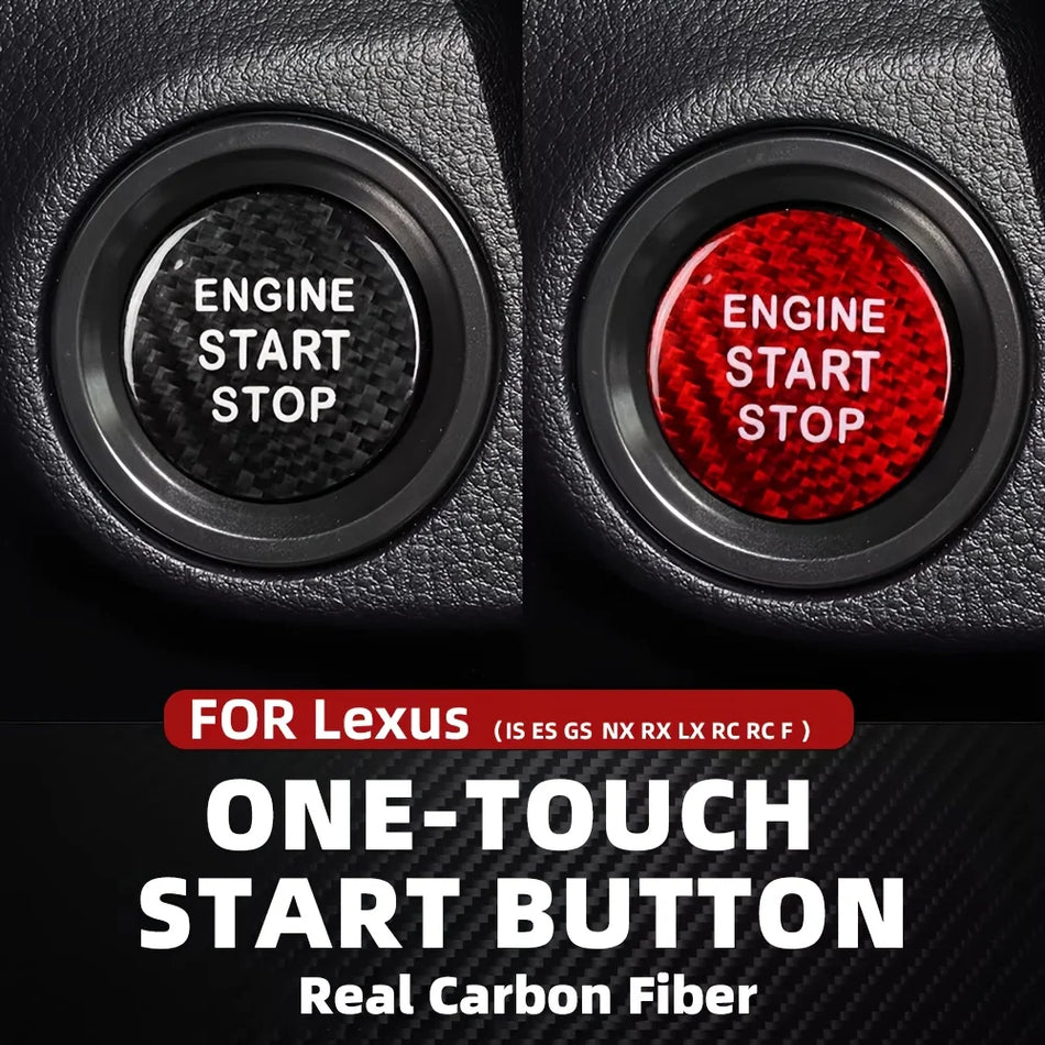 Engine Start Button Cover Dry Carbon Fiber for Lexus IS GS ES NX RX