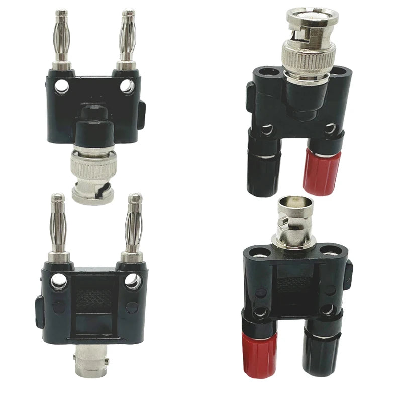 BNC to Banana Plug Splitter &ndash; Dual Female Socket Adapter