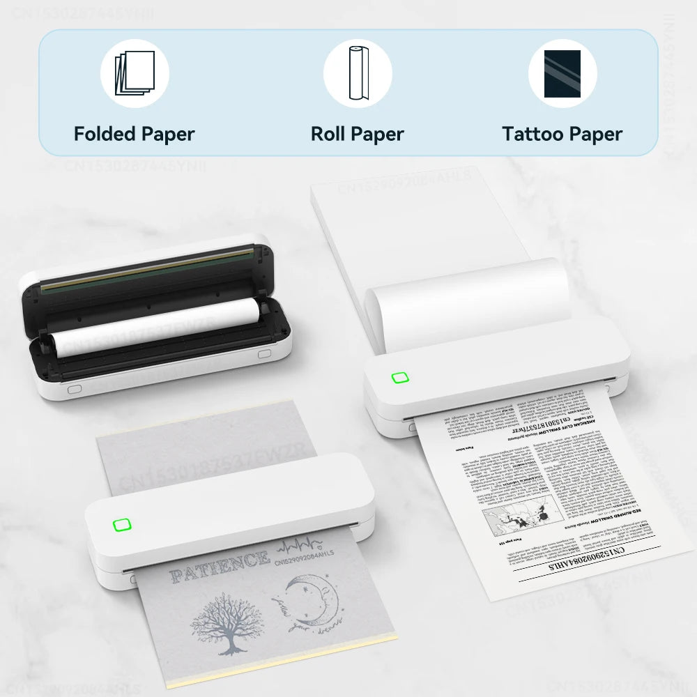 Wireless Tattoo Stencil Printer D210 &ndash; Bluetooth Inkless A4
