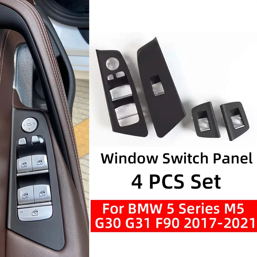 For BMW 5 Series G30 G31 4PCS Car Door Handle Inside Panel Trim Door Pull Handle For BMW 5 Series M5 2017-2023 51417438521 by InterCyprus Trading Ltd
