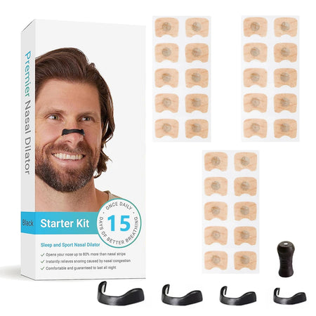 Skin Safe Magnetic Nose Strips &ndash; Boost Oxygen Breathing 1 Set Black-15day 1