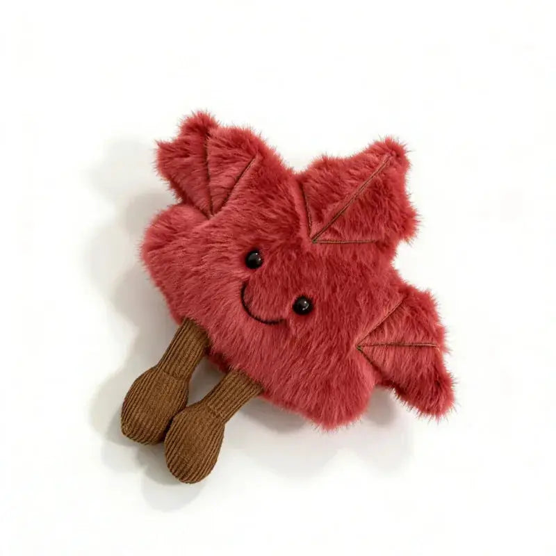 New Canadian Maple Leaf Cute Maple Leaf Plush Stuffed Toy Keychain Bag Hanging Ornament by InterCyprus Trading Ltd