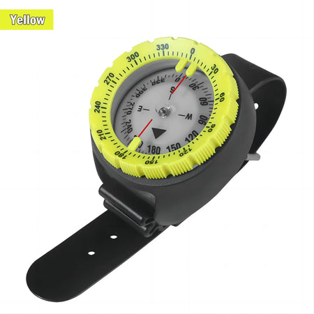 Professional Digital Diving Compass - 50m Waterproof &amp; Luminous Yellow