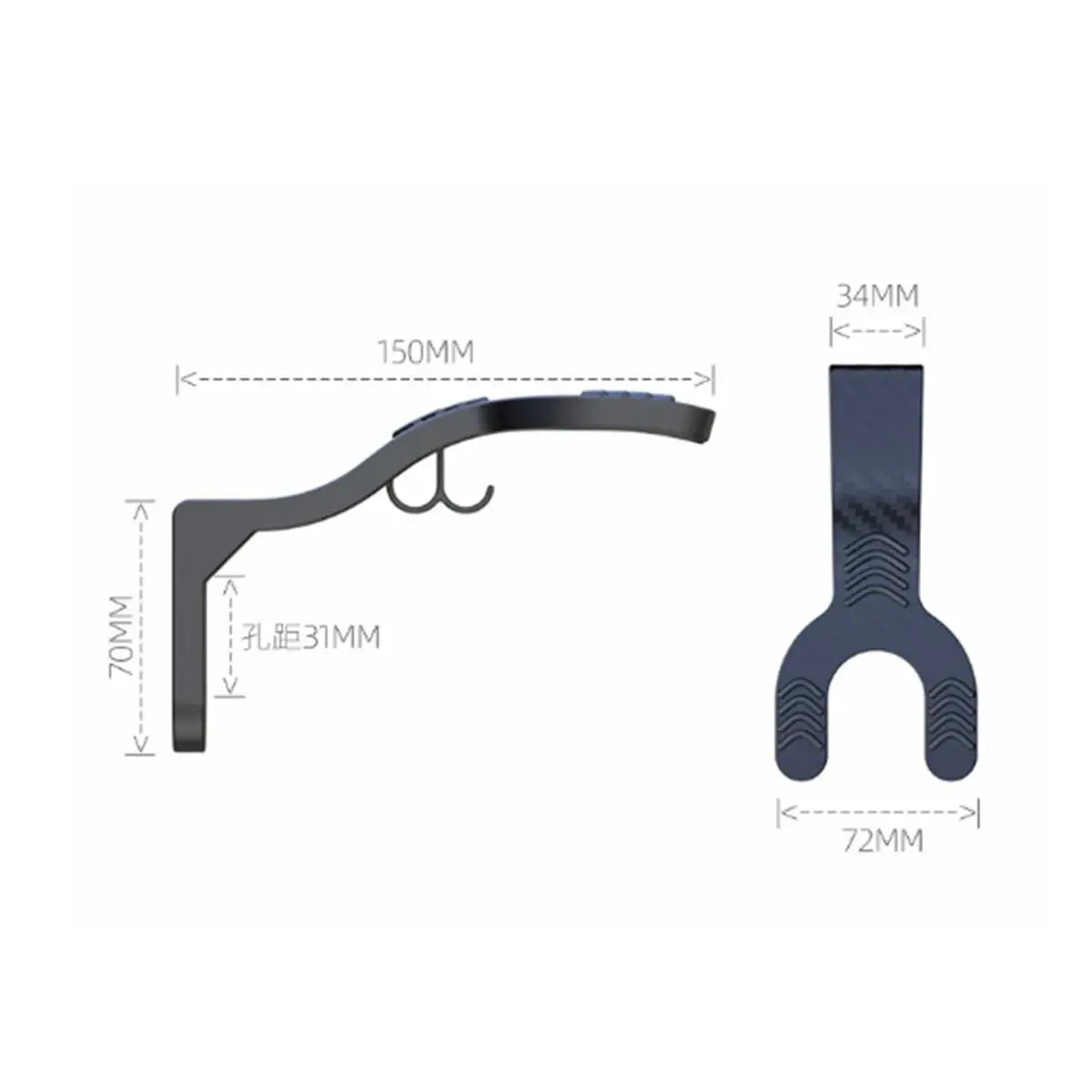 Kitchen Cabinet Shelf Wall Mount Hooks Motorcycle Helmet Hook Racks Helmet Display Hanger Stand Wall-Mounted Storage Holder by InterCyprus Trading Ltd