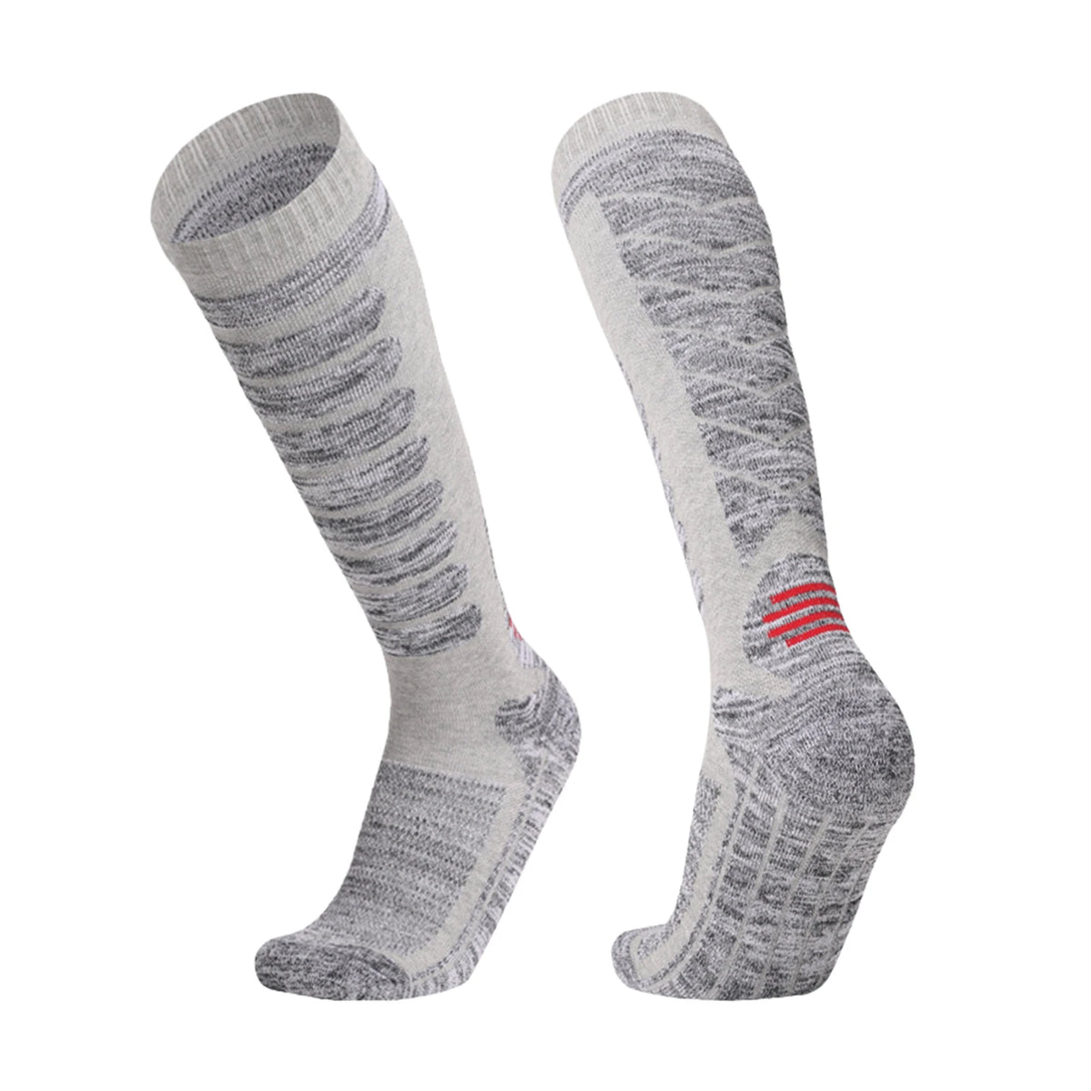 Long Ski Socks &ndash; Premium Knit For Warmth And Comfort Grey 1Pair / 40-45
