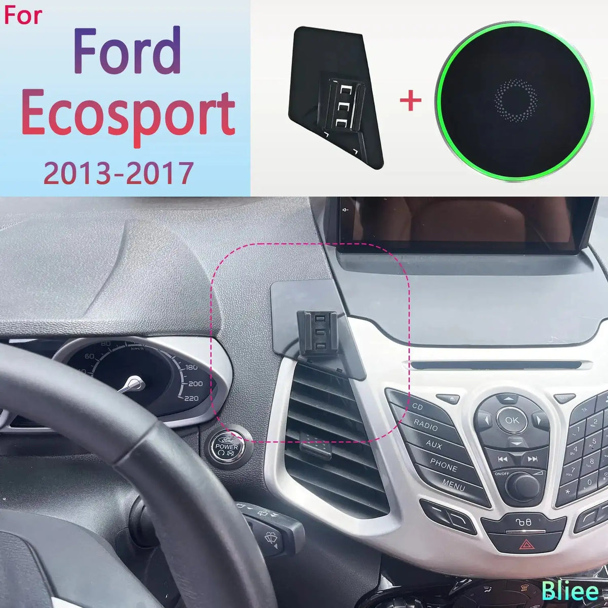 Ford Ecosport Magnetic Phone Holder 15W Wireless MagSafe