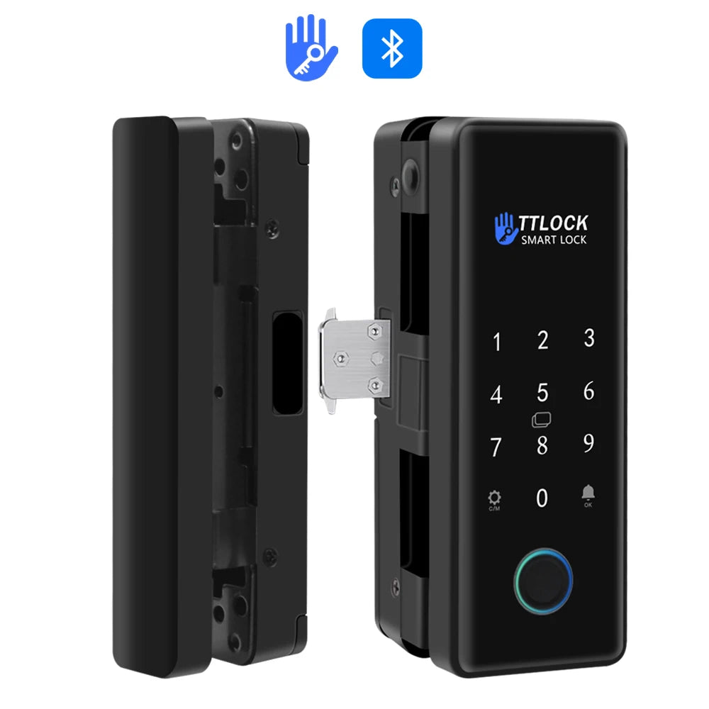 Bluetooth TTLOCK Glass Door Lock &ndash; Biometric Access K190-J-TT double