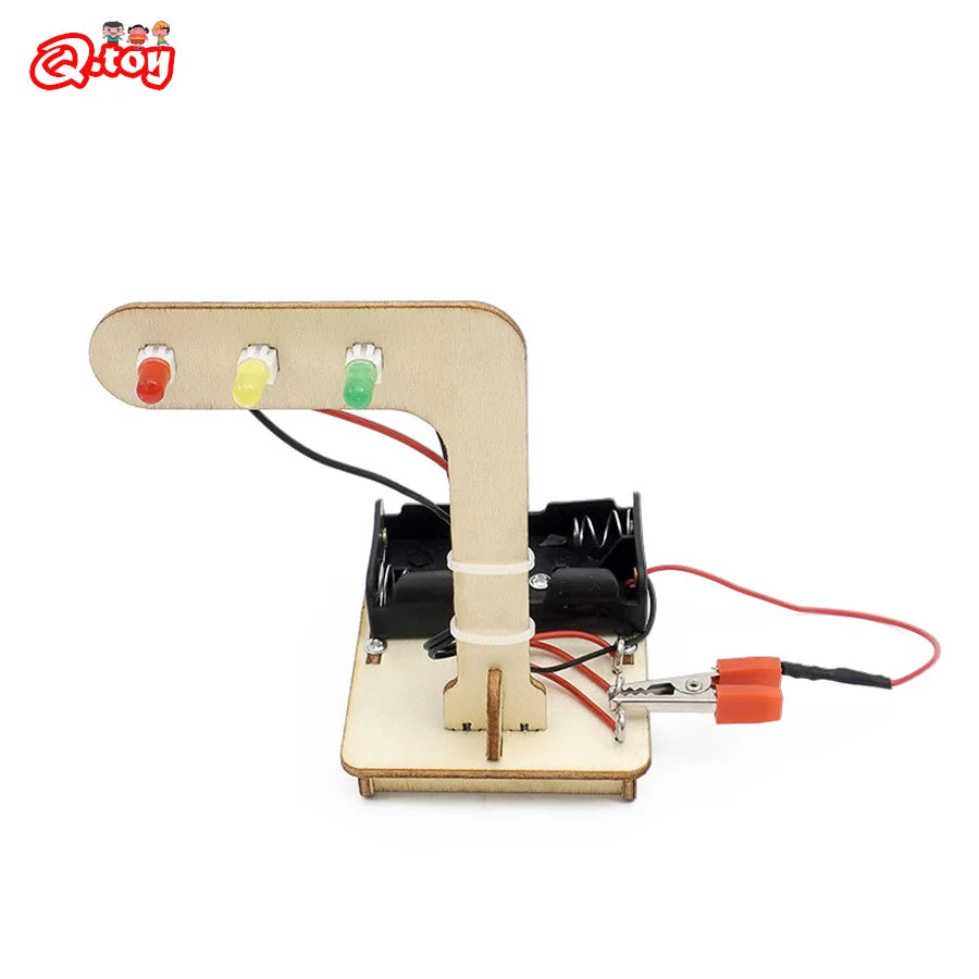 Kit STEM semafoare DIY pentru copii educațional din lemn