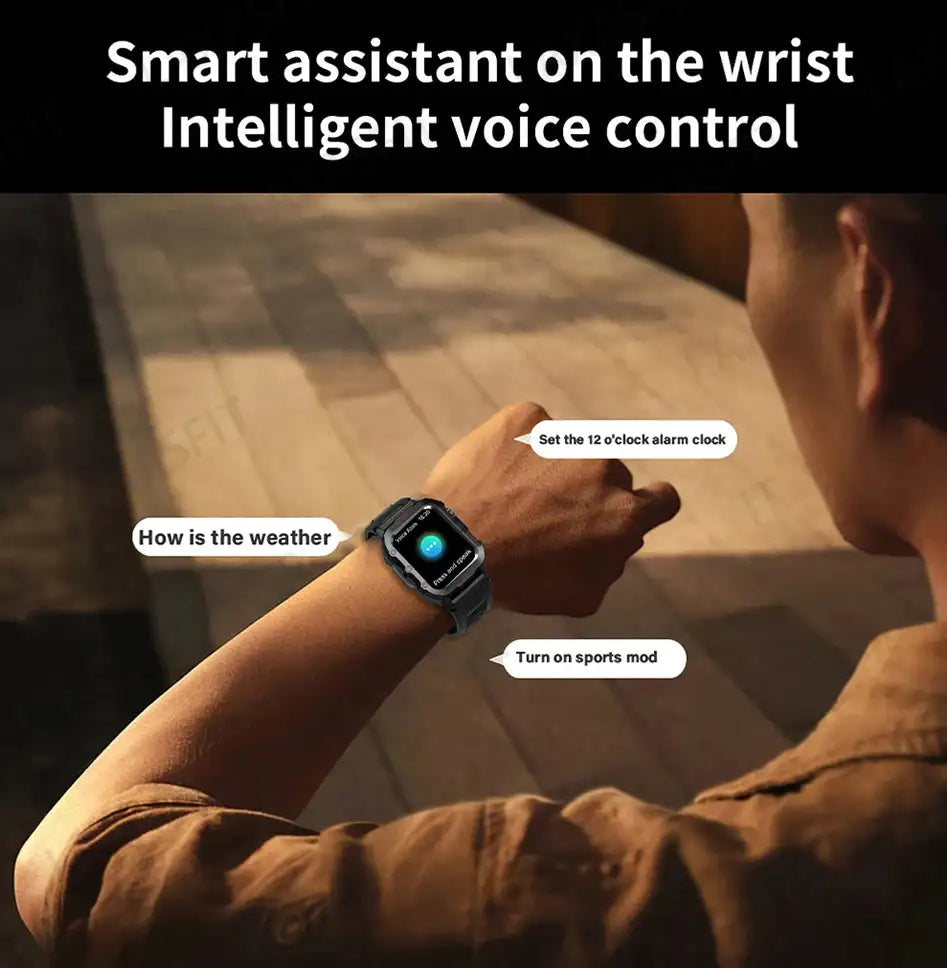 LAXASFIT Smart Watch Bluetooth Talk LED Flashlight Outdoor