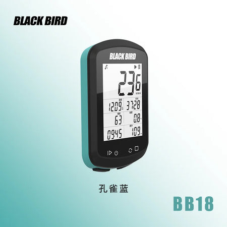 BLACKBIRD GPS Bike Computer BB18 &ndash; Wireless Waterproof Speedometer and Odometer Blue BB18