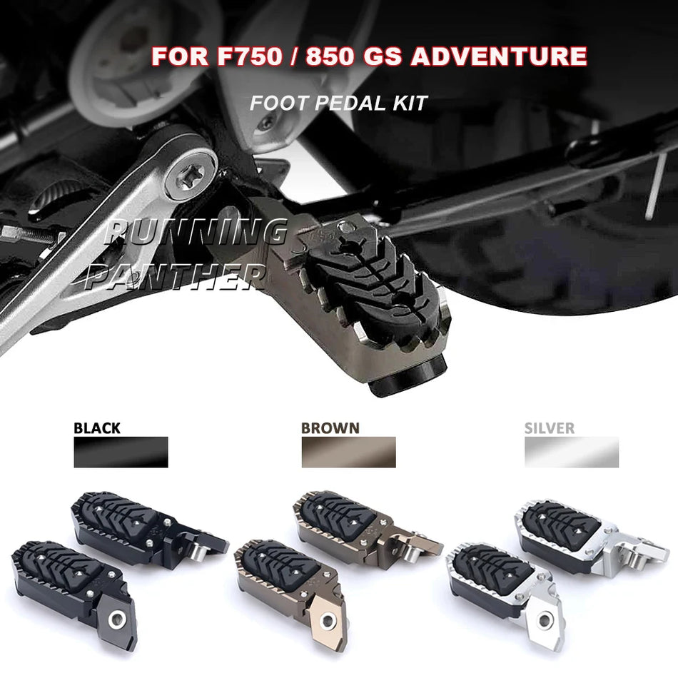 Aluminum Foot Pegs With Rubber For BMW F750GS, F850GS, F850GS Adventure