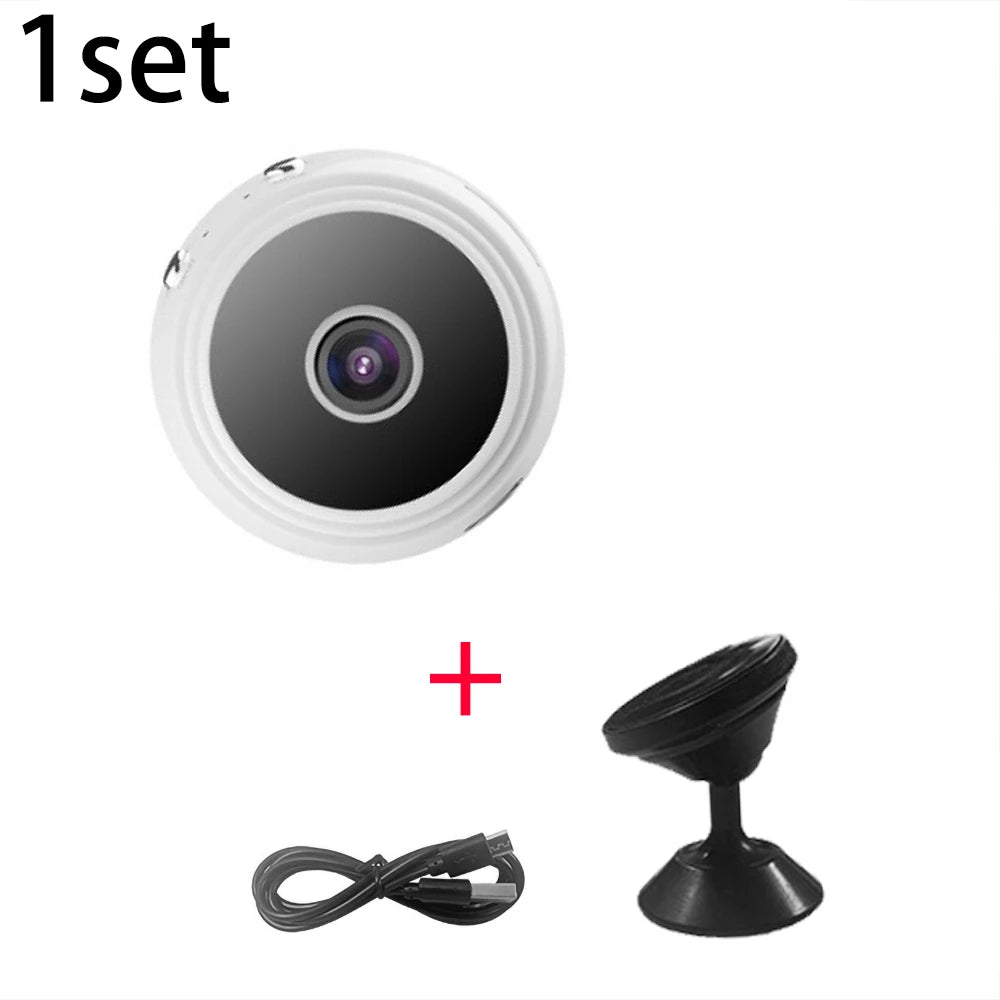 A9 Mini WiFi Camera - HD 1080P 1set white