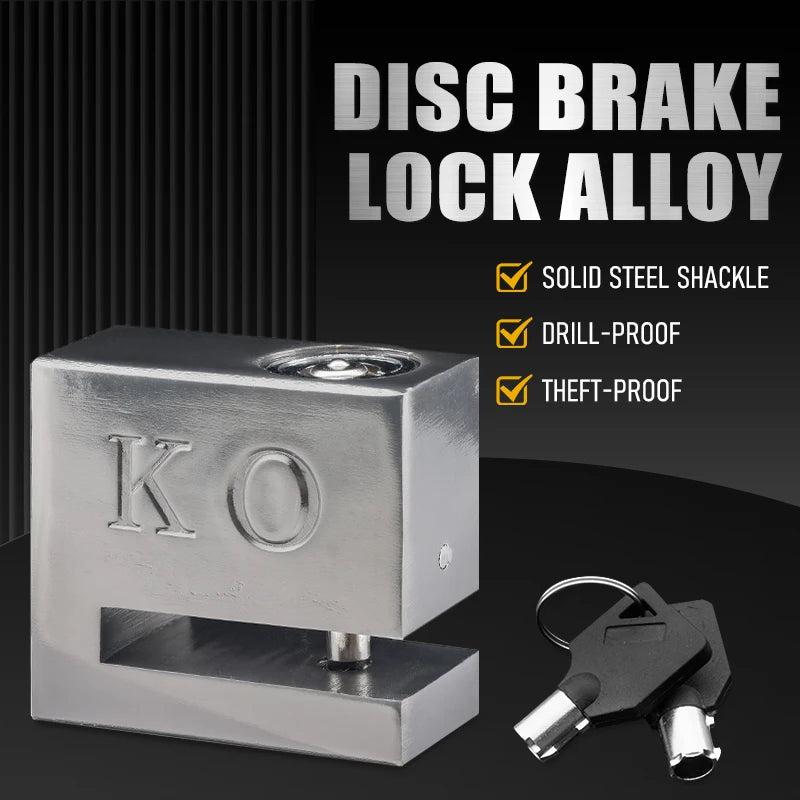 Stöldskydd Motorcykel Skivbromslås med Korsstångsdesign, Plockresistent