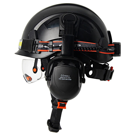 CE Construction Safety Helmet With Goggles &ndash; LED Headlamp