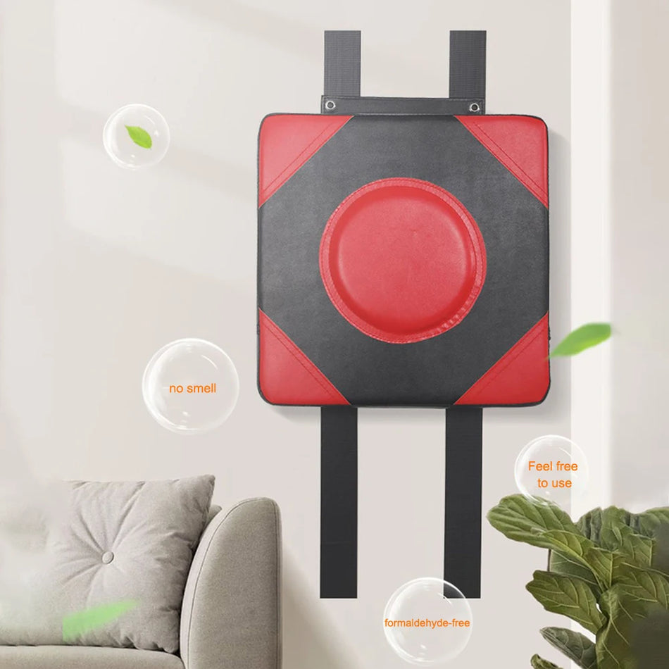 Πάνελ Τοίχου Στόχου Πυγμαχίας από PU Δέρμα με Ρυθμιζόμενο Ύψος