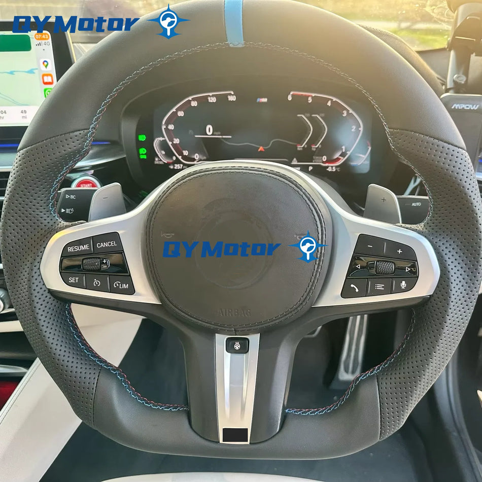 Кожен волан BMW G Series с карбонови акценти