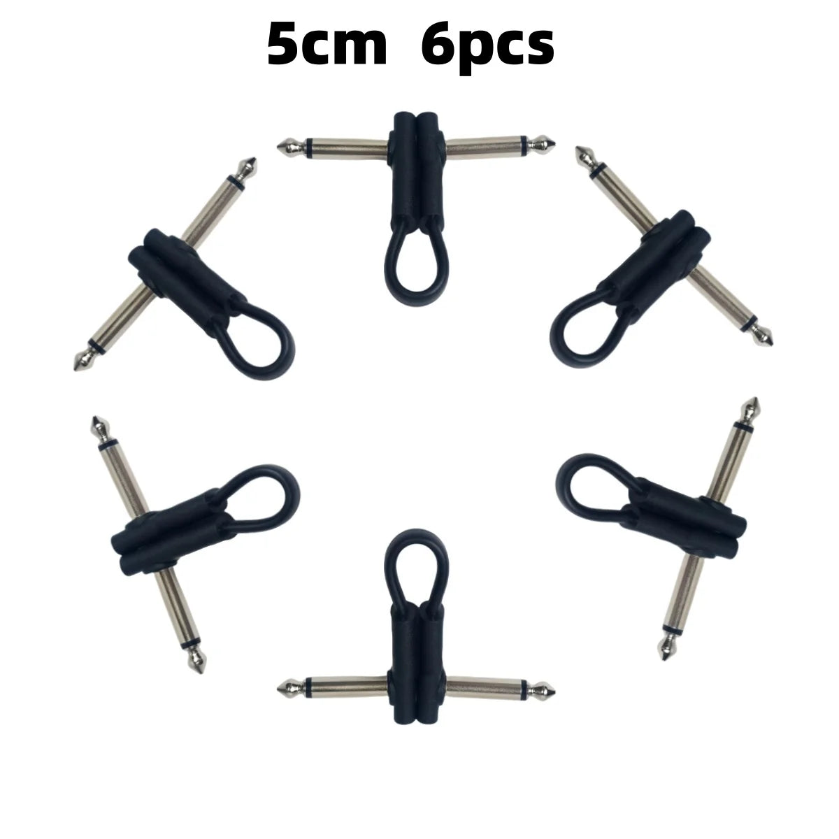 Miwayer Flat Patch Cables For Guitar Pedal - Space Saving TS Right Angle 5cm