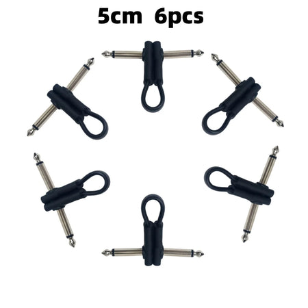 Miwayer Flat Patch Cables For Guitar Pedal - Space Saving TS Right Angle 5cm