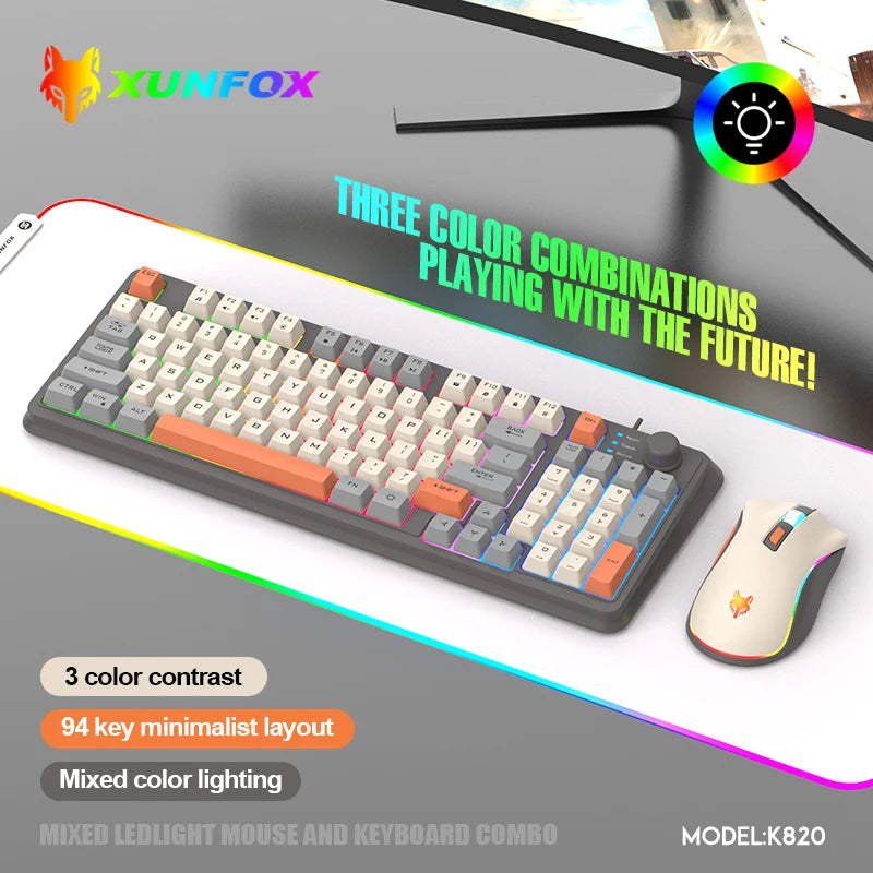 K-Snake K820 USB Wired Game Keyboard Mouse Set &ndash; Illuminated