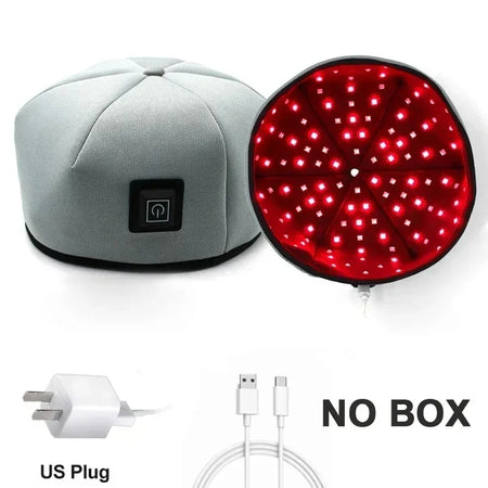 2025 Red Light Therapy Cap &ndash; Infrared Hair Growth Therapy Grey-US-No Box