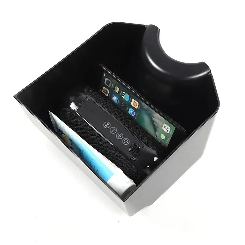 Fiat 500 2016 a 2024 Caja de almacenamiento lateral con portavasos trasero ABS