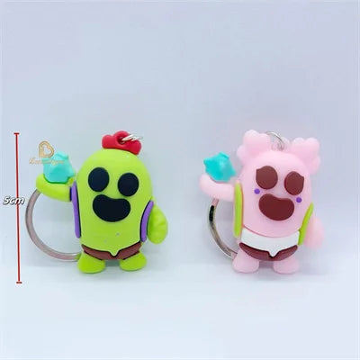 Poco Tara Cartoon Character Keyring - Spike Hero Ornament Pendant
