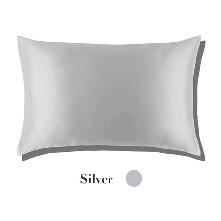Natural Mulberry Silk Pillow Case &ndash; Luxurious Comfort and Softness Silver / 40x60cm