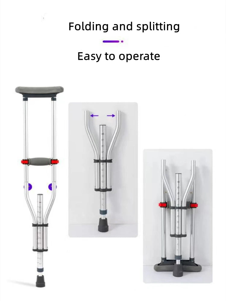 Boxym Aluminum Alloy Detachable Crutches &ndash; Lightweight and Adjustable Mobility Aid