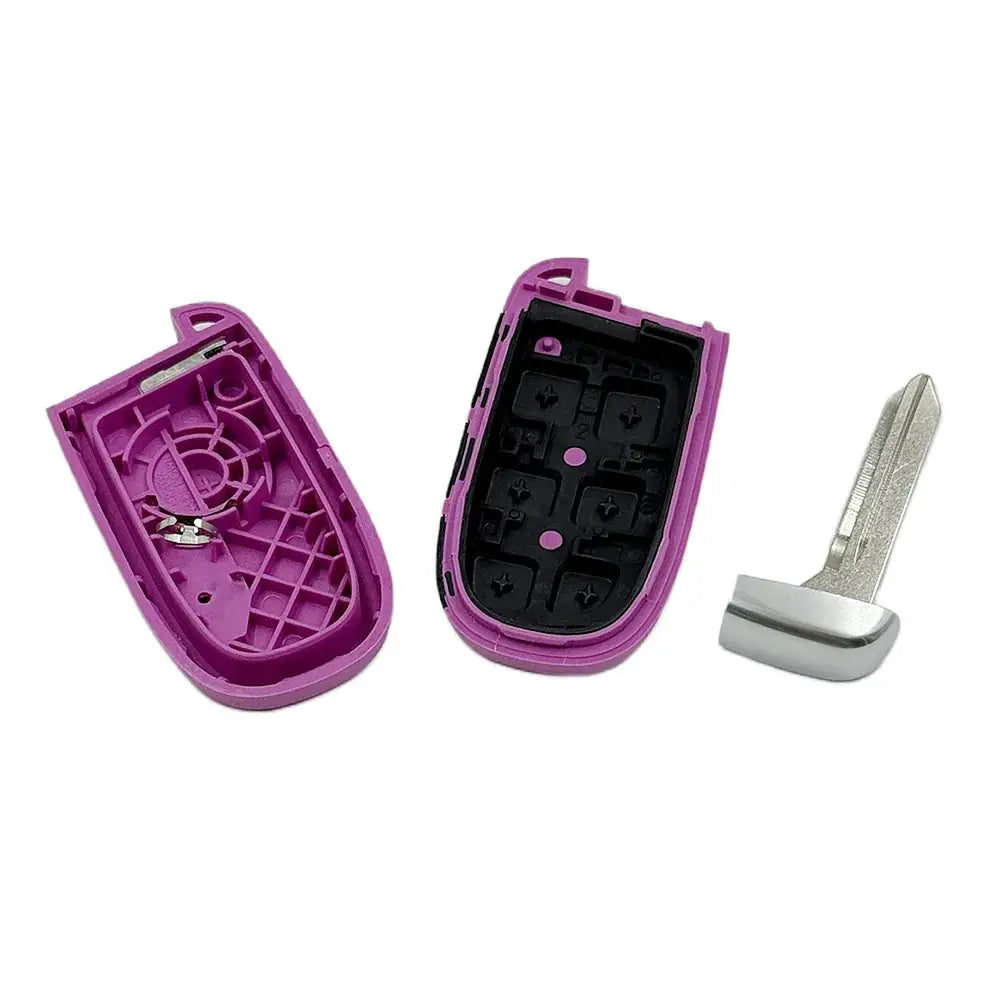 Pink Color Car Smart Remote Key Shell Casing for Dodge SRT 5 Button with Uncut Emergency Insert Key with Logo by InterCyprus Trading Ltd