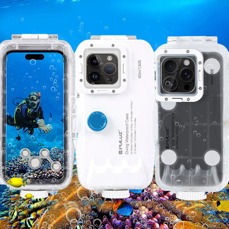 PULUZ 40m Waterproof Diving Case for iPhone &ndash; Crystal Clear for iphone13ProMax(6.7")