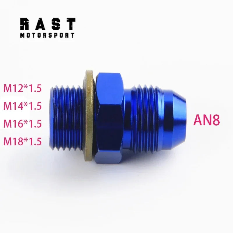 Aluminium AN8 zu 8AN Adapter Kraftstoffanschluss mit M16 und M12x1,5 Gewinden