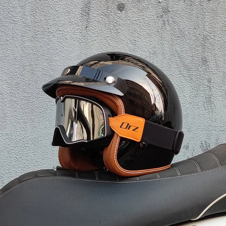 ORZ Open Face 3/4 Helmet Unisex &ndash; Lightweight DOT Certified